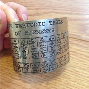 Periodic table of elements cuff bracelet